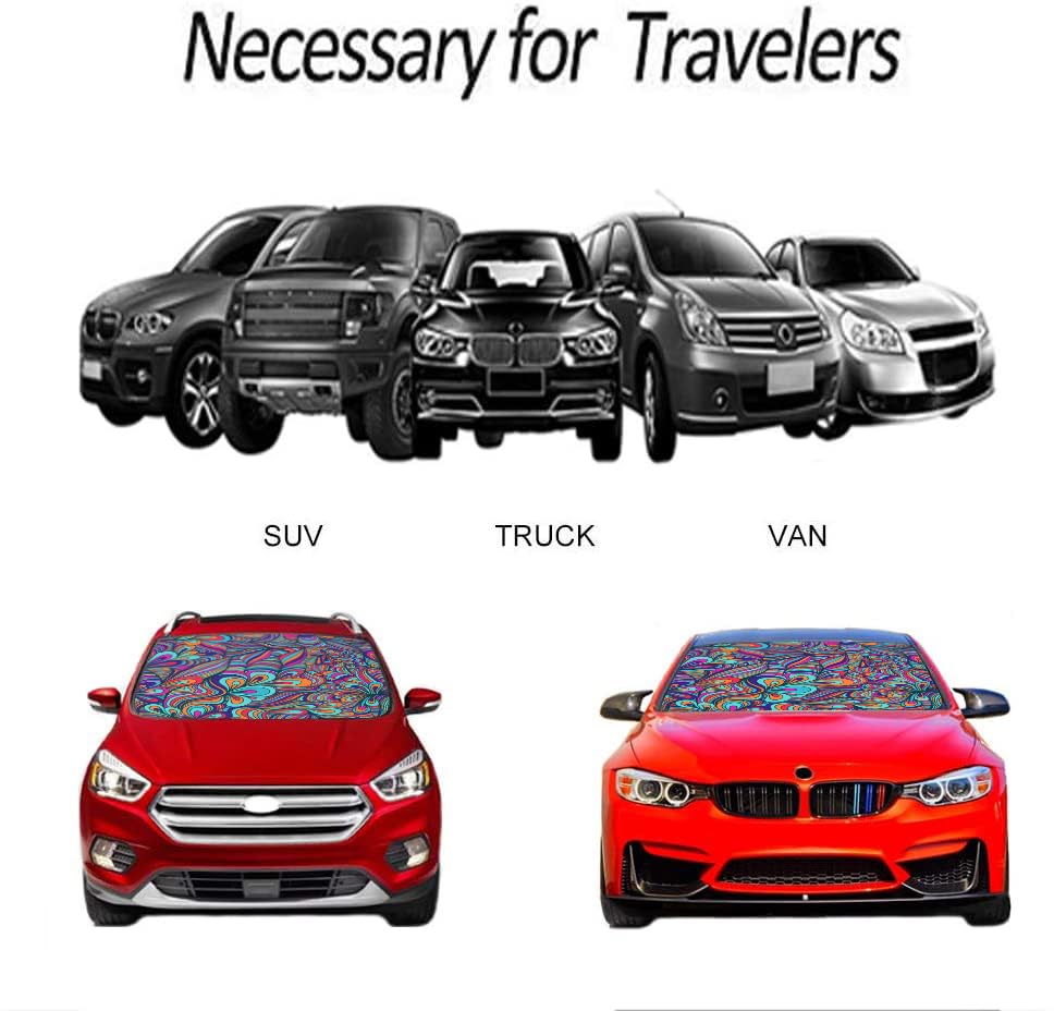 [2025 Upgrade] Tdcqqgqq Windshield Sunshade Medium - 46   -64    Wide, 34    High, Uv Protection Sunshade For Cars, Reduces Heat