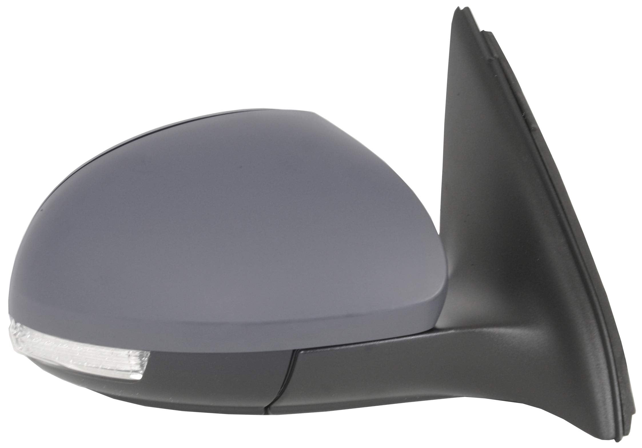 Kool Vue Passenger Side Power Heated Mirror for Volkswagen Tiguan 2009-2017 Manual Fold With Signal Light; Without Memory & Puddle Lamp Paintable