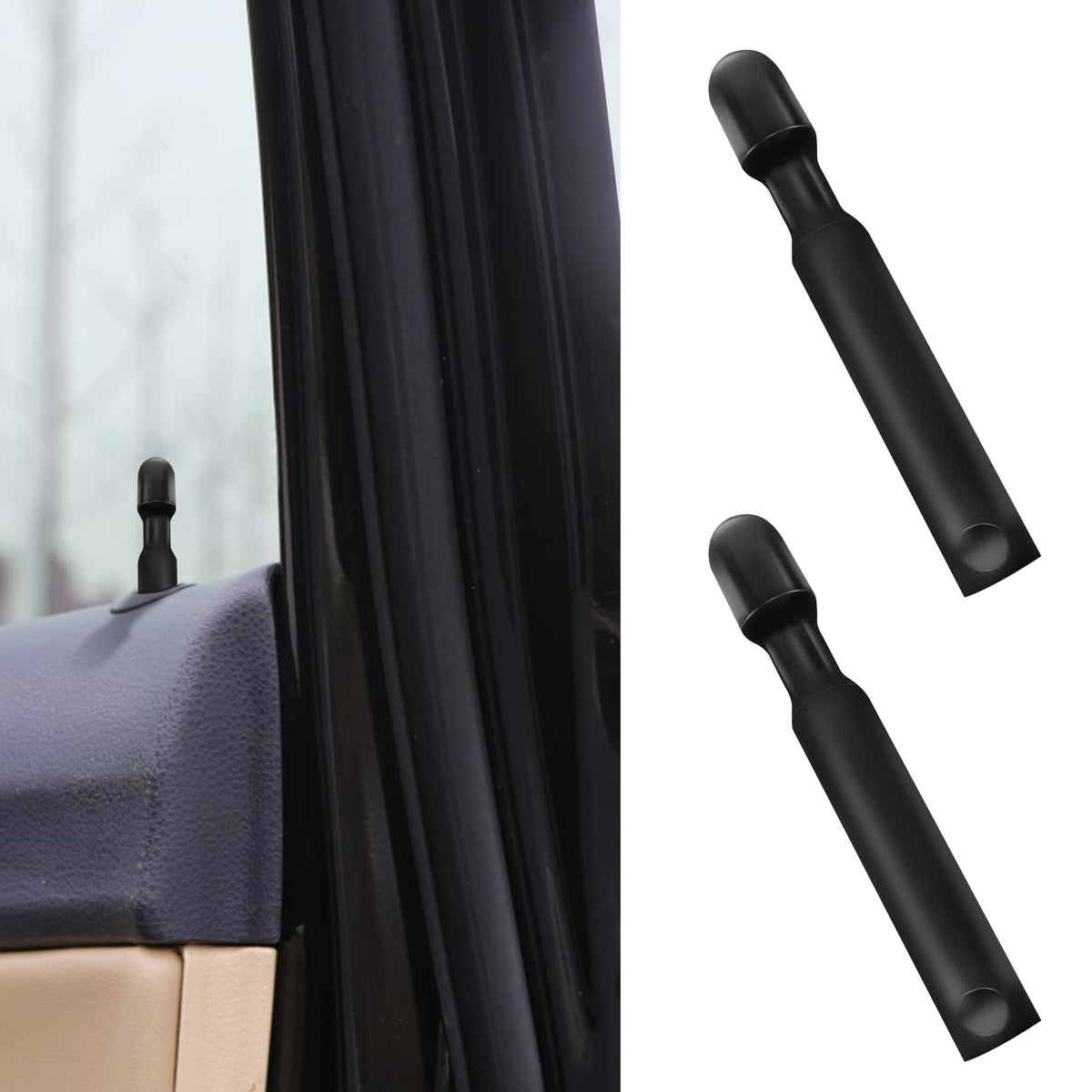Kutyun 2PCS Car Door Lock Knobs, Front Or Rear Car Door Lock Cover, FODZ-5421850-A Interior Door Lock Knob Pull Pins Vehicle Par