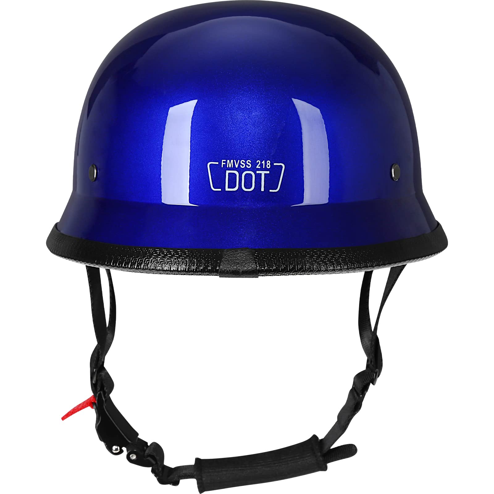 Yesmotor Helmet Half Shell German Motorcycle Helmet With Cycling Glasses - Dot Approved(L)