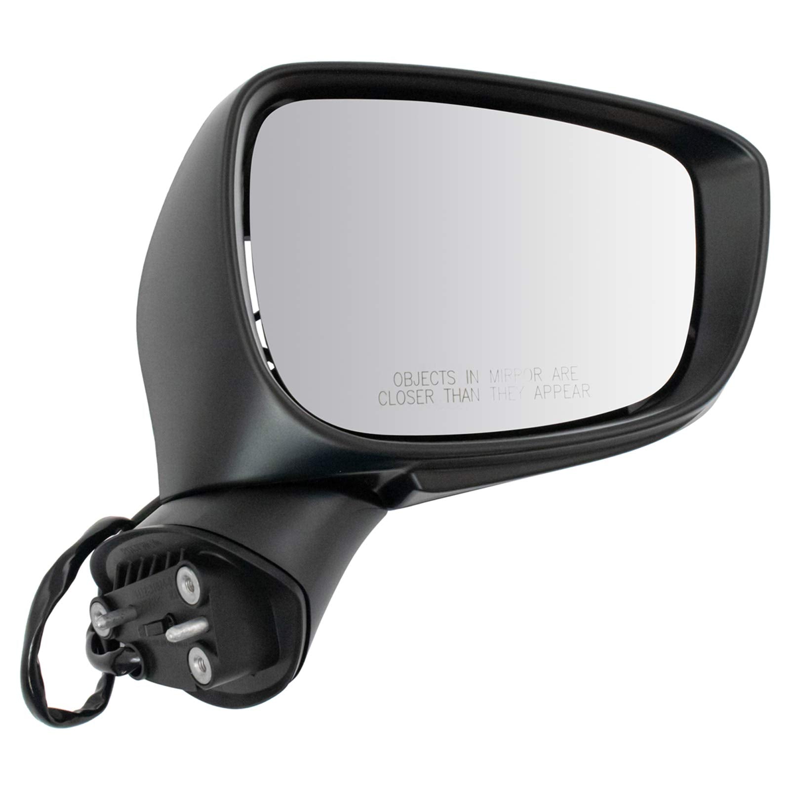 Trq Right Mirror With Heat Without Blind Spot Indicator Passenger Side Compatible With 2016-2021 Mazda Cx-3 Ma1321209