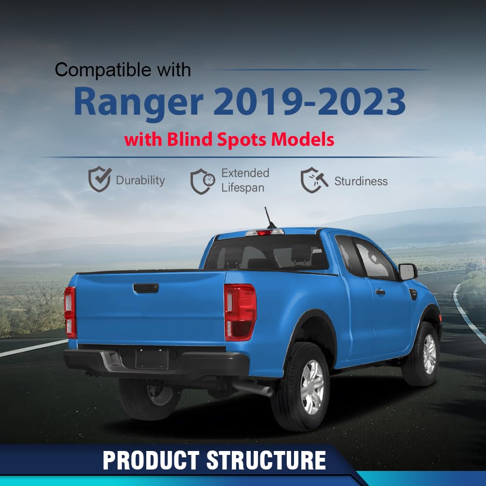 Pit66 Led Tail Lights Taillight Assembly Pair Compatible With Ford Ranger 2019-2023 With Blind Spots Models Kb3Z-13405-G, Kb3Z-1