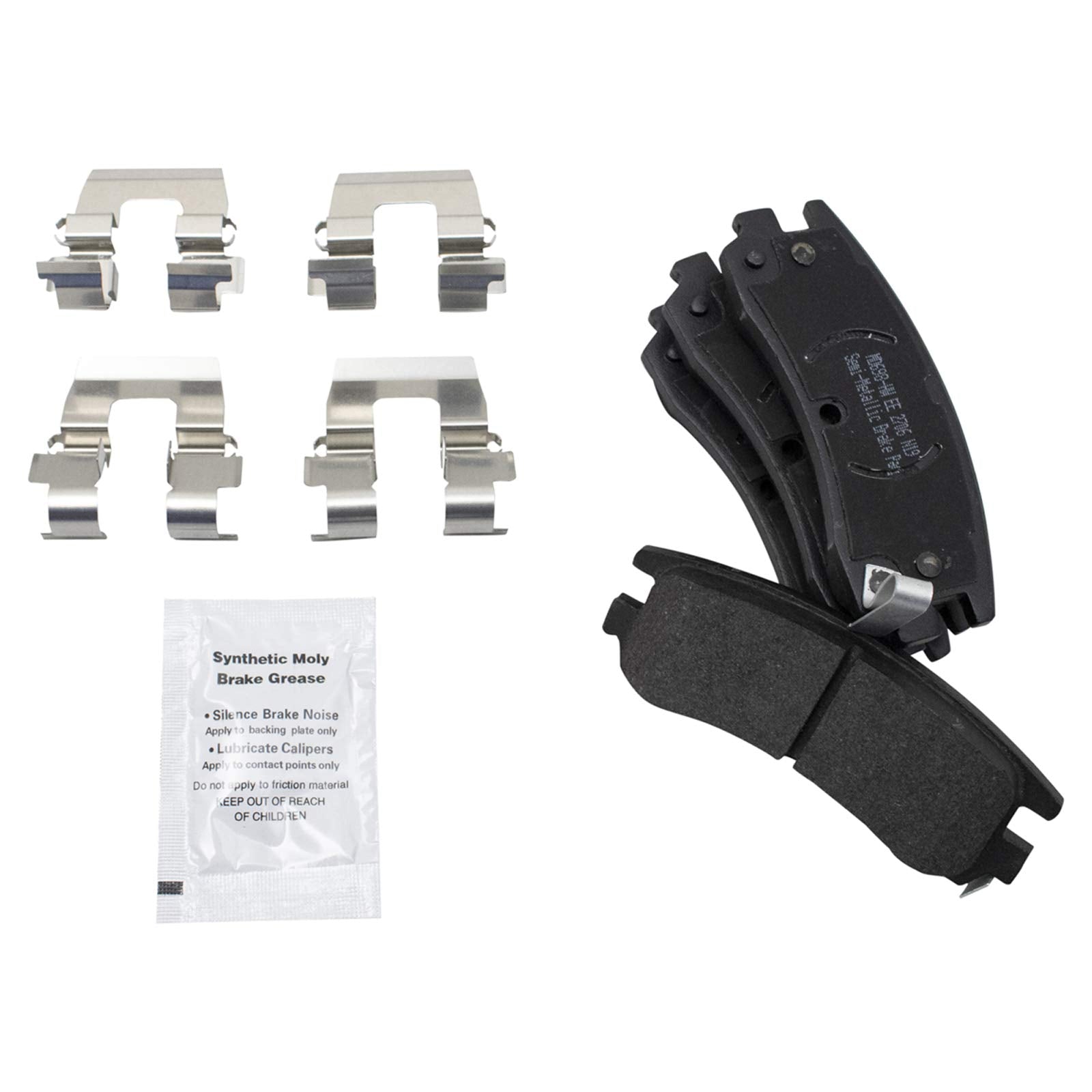 Trq Rear Semi Metallic Brake Pad & Rotor Kit Compatible With Buick Chevy Pontiac Olds