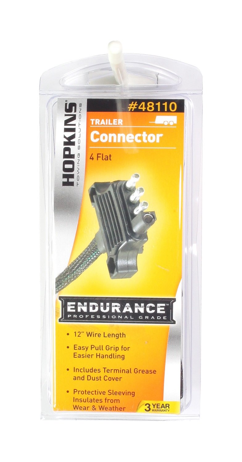 Hopkins Towing Solutions 48110 12 Long 4-Wire Flat Trailer Side Connector
