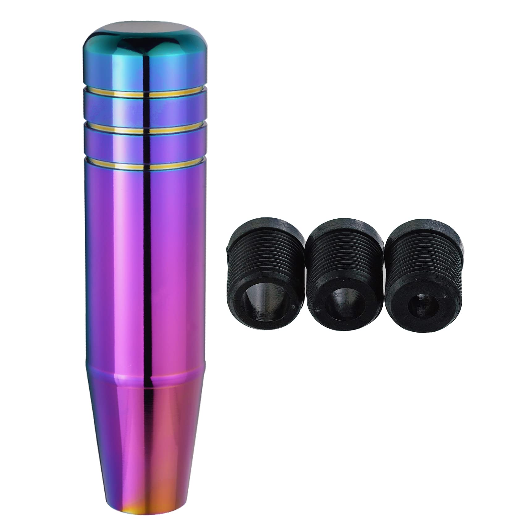 Abfer 5 Heavy Weighted Shifter Knob, Aluminum Alloy Car Gear Lever Metal Stick Shift Handle Fit Most Automatic Manual Vehicle (Multicolor)