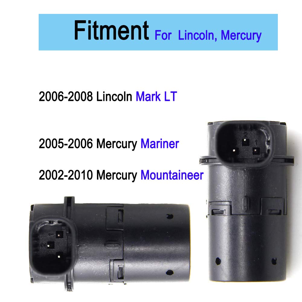 Yikesai 4 Pack Backup Rear Parking Aid Sensors, Black - Compatible with Ford F150 F250 F350, Replace# 684-029, 3F2Z15K859BA,