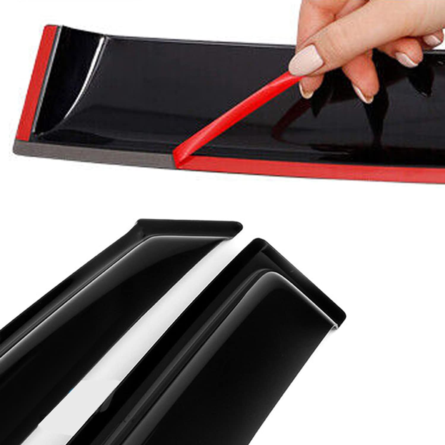 Smoke Tinted Side Car Window Visors Vent Deflectors Sun Shade Rian Guard For Ford Ranger 2019 2020 2021 2023 2024