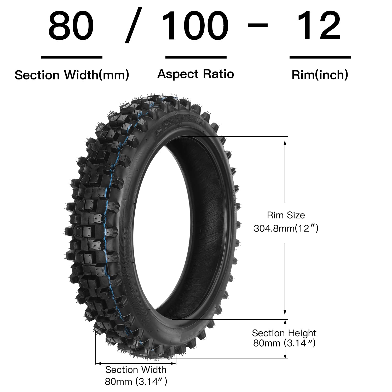 Grehua 3.00-12 80/100-12 Rear 2.50-14 60/100-14 Front Tire Inner Tube For 90Cc 110Cc 125Cc Ssr Crf70 Crf110 Xr70 Klx110 Kx60 Kx65 Kx110 Jr80 Rm60 Ttr90 Ttr110 Pw80 Dirt Pit Bike Off Road Motocross