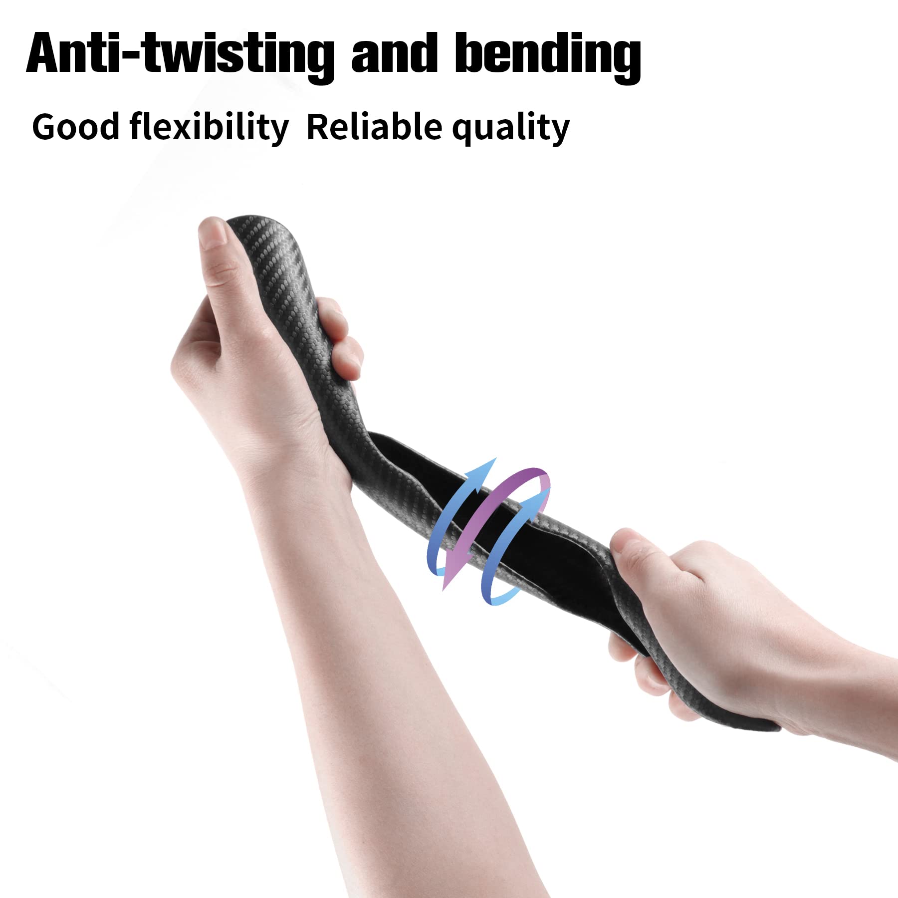 Amiss Car Carbon Fiber Anti-Skid Steering Wheel Cover, Segmented Steering Wheel Protector, Butterfly Cover, Universal 99% Car Wh