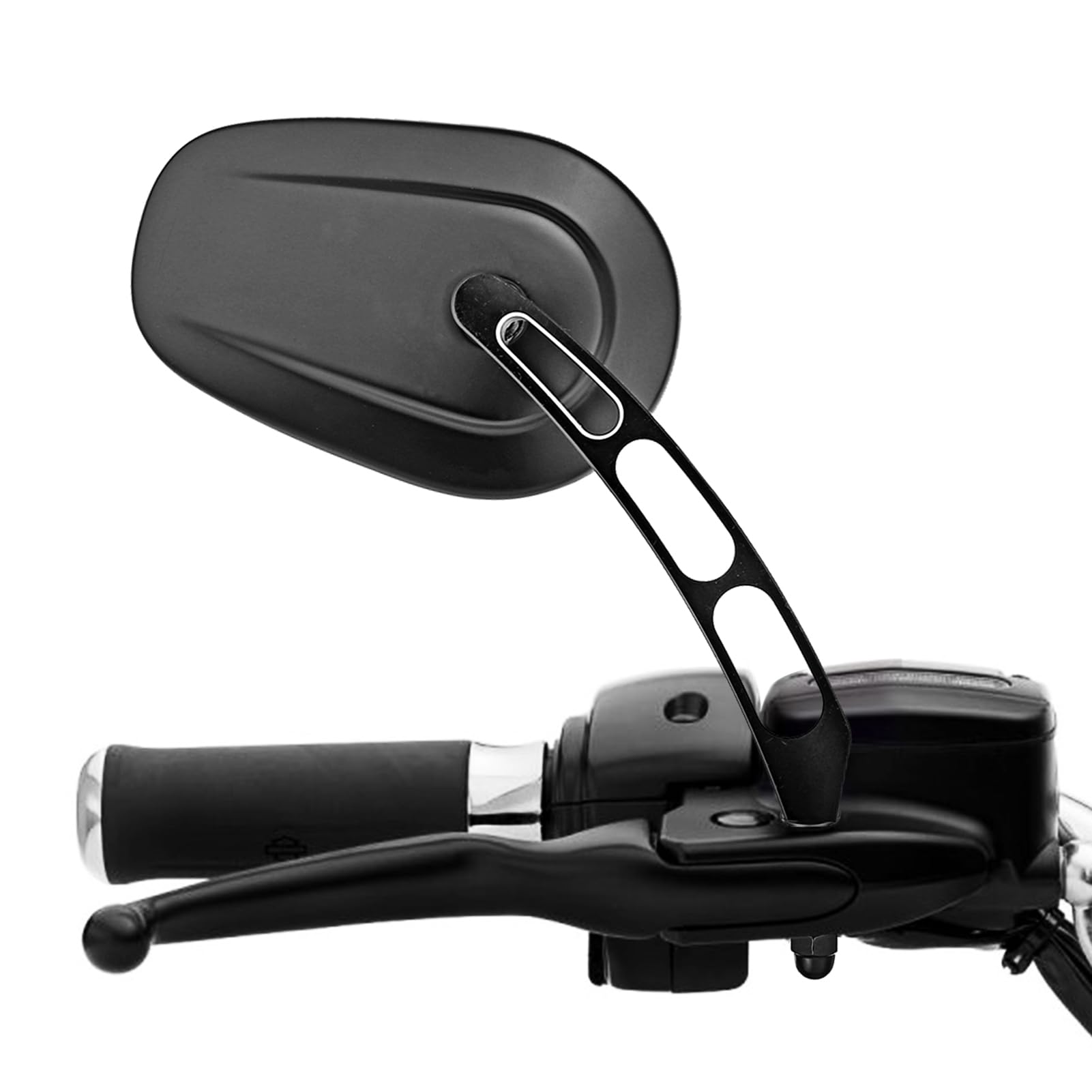 Mofun Gloss Black Mirrors 8Mm Rear Side Mirror Compatible With 1982-2024 Harley Softail Dyna Touring, Street Glide, Road Glide, 