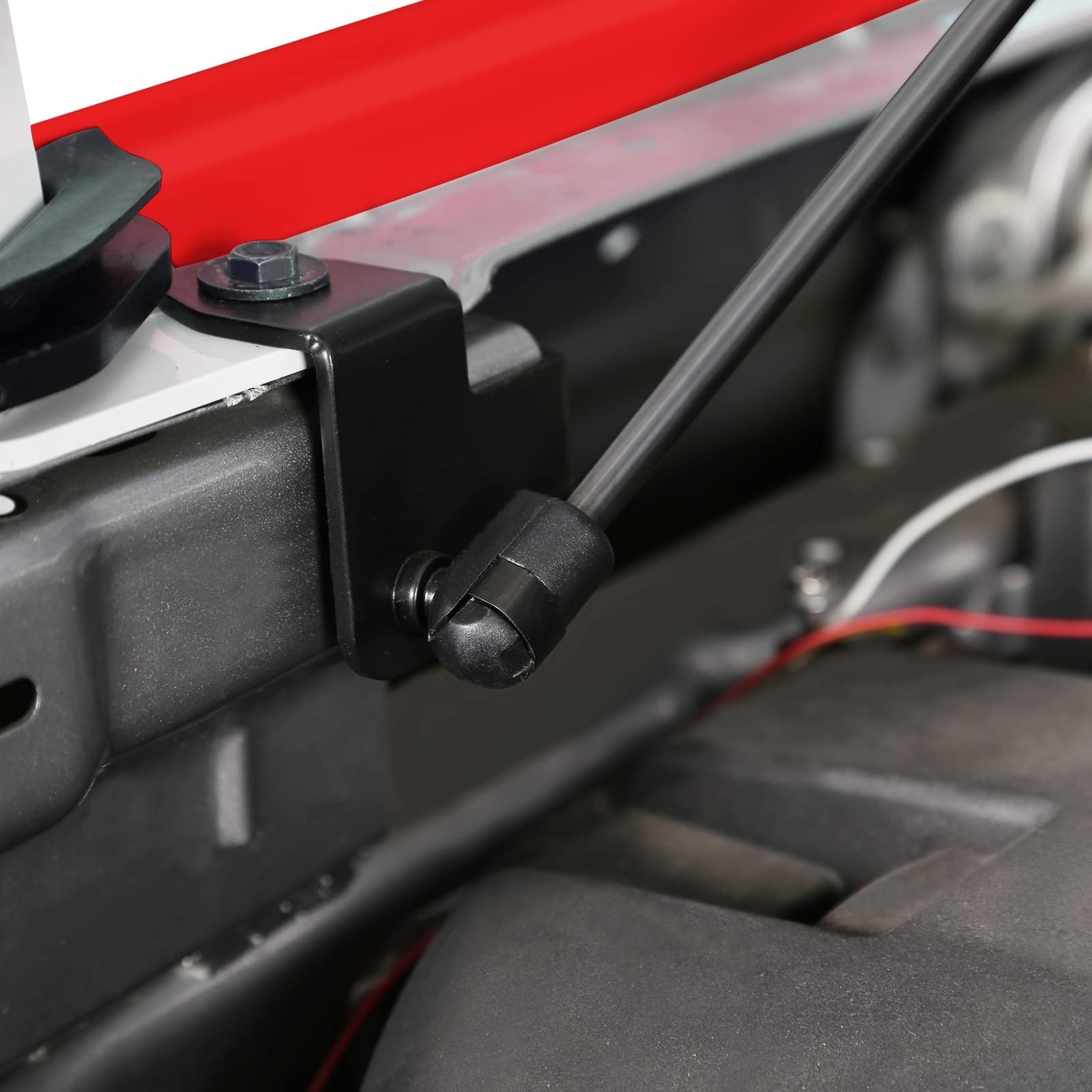 Mabett Front Bonnet Hood Lift Supports Upgraded Version For Ford Bronco Accessories 2021 2022 2023 2024 2/4-Door Shock Struts Gas Springs Shocks (Carbon Steel Black)