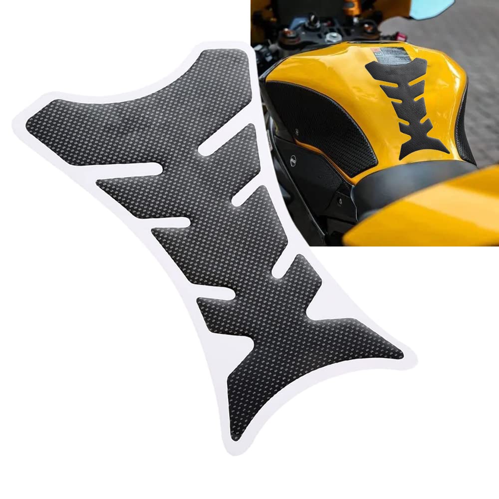 Mtsooning Motorcycle Tank Pad, Universal Fuel Tank Sticker, 3D Rubber Gas Oil Protector Self-Adhesive And Waterproof Replacement For Suzuki Kawasaki Ducati