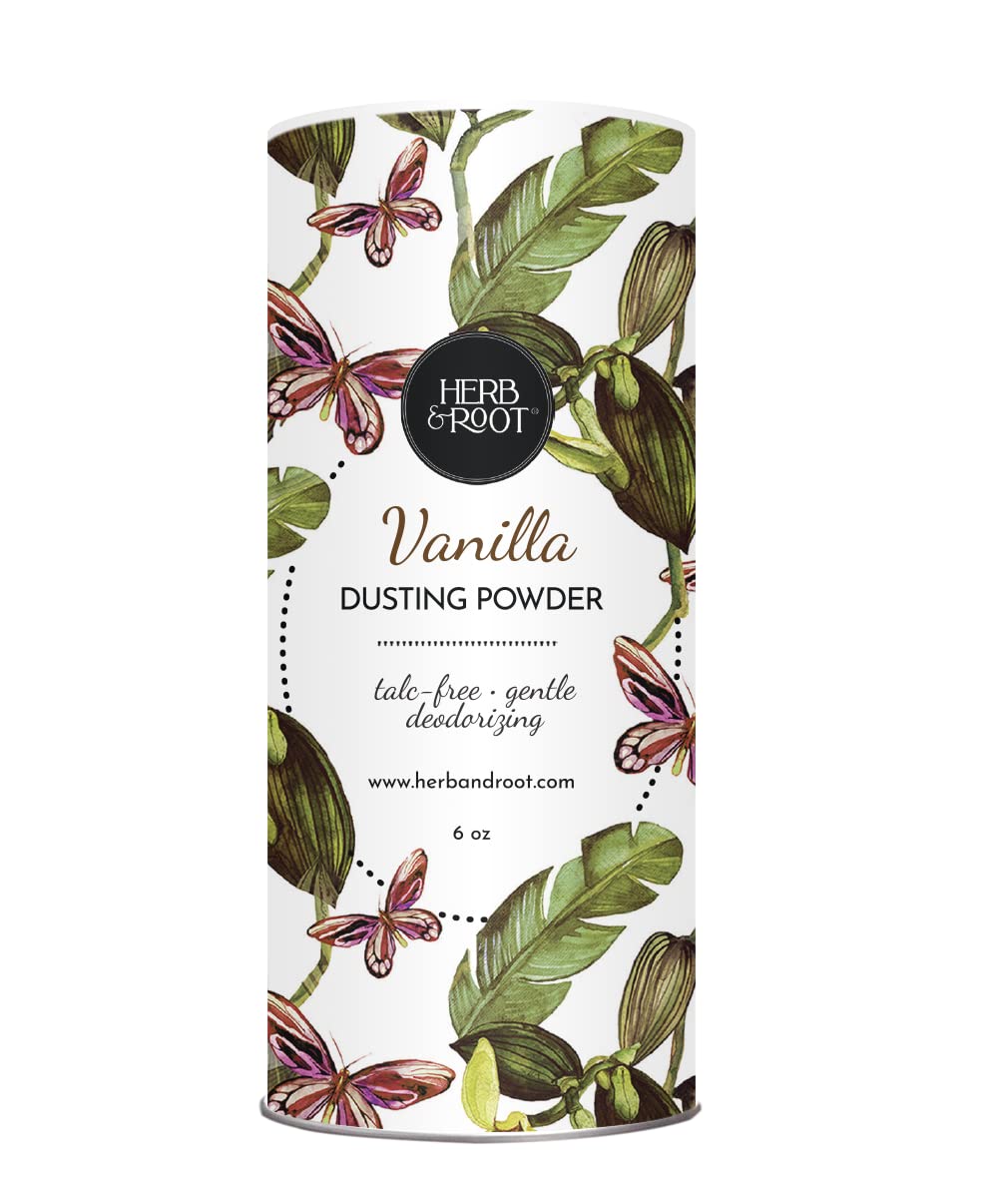 Vanilla Talc Free Dusting Powders Made with Arrowroot  Soothing Oats  zinc  and Magnesium. Free of Baking Soda. for Chafing  deodorizing  Sweating-New