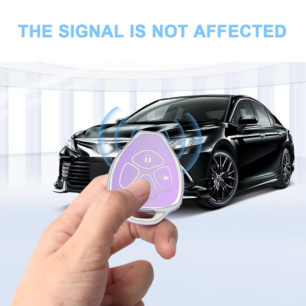 Qbuc For Toyota Key Fob Cover With Keychain,Car Key Case For 2006-2018 Toyota 4Runner Corolla Matrix Rav4 Venza Yaris, Scion Iq