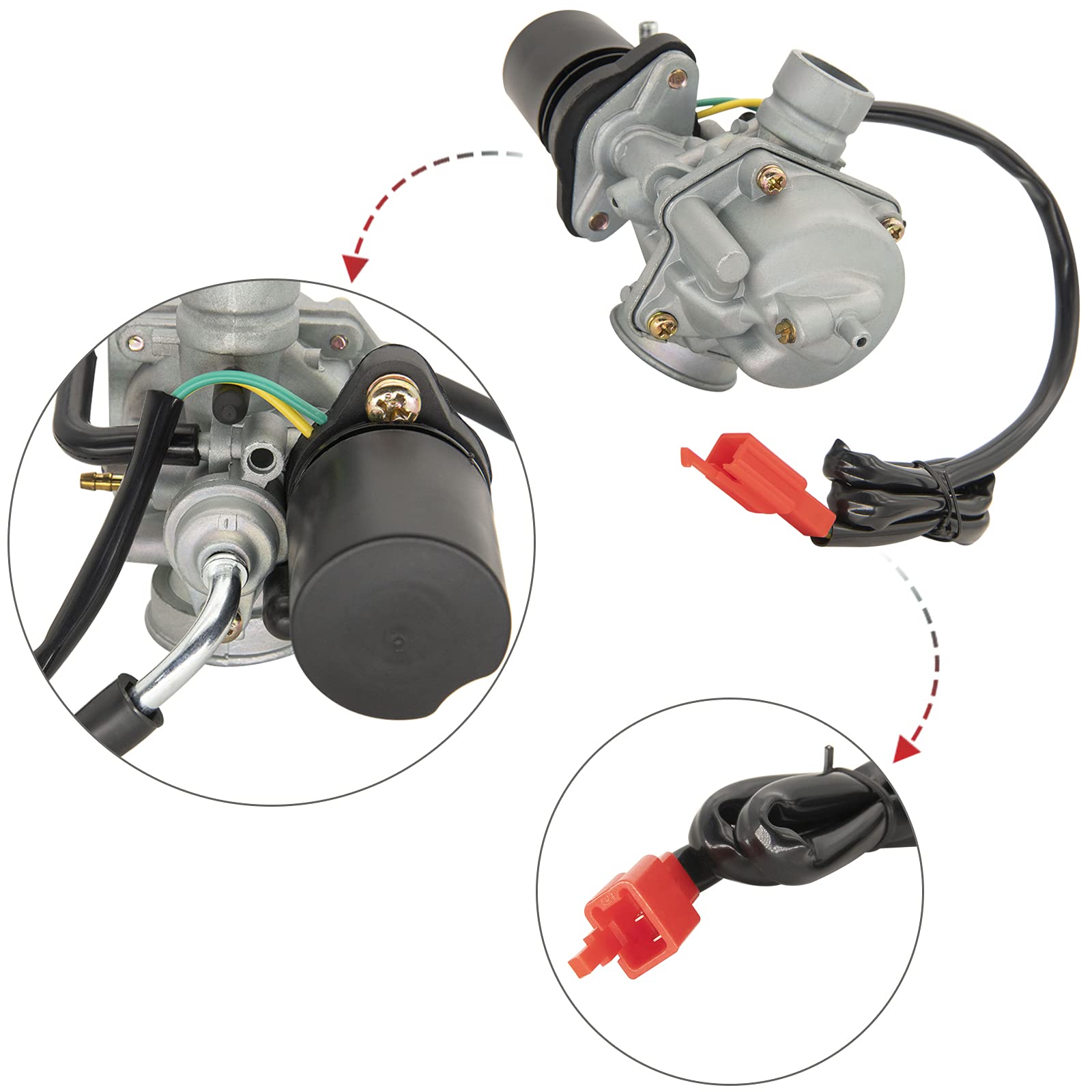 2 Stroke Carburetor Carb Compatible For Dinli 50Cc 70Cc 90Cc 100Cc 110Cc Atv Quad Carb, For Dino Jp Beast Helix Dl603 With 38Mm