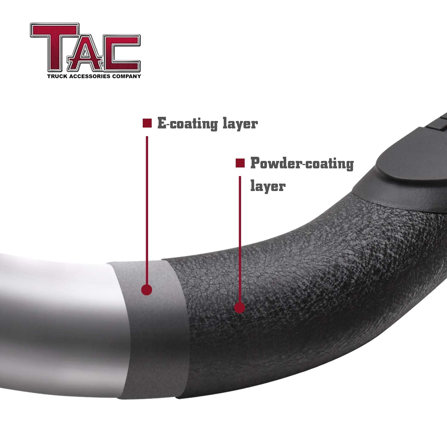 Tac Side Steps Running Boards Compatible With 2005-2023 Toyota Tacoma Double Cab Truck Pickup 3” Texture Black Side Bars Nerf Bars Off Road Accessories