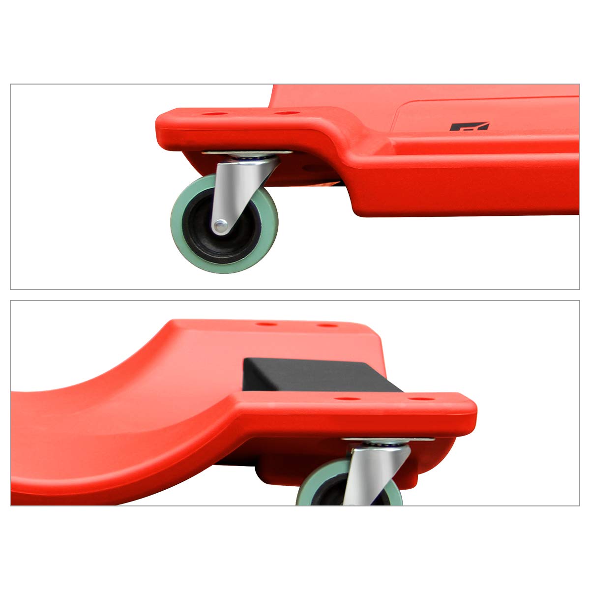 Dna Motoring Tools-00005 Heavy Duty Concave Shape Low Profile Automotive Creeper W/Padded Headrest