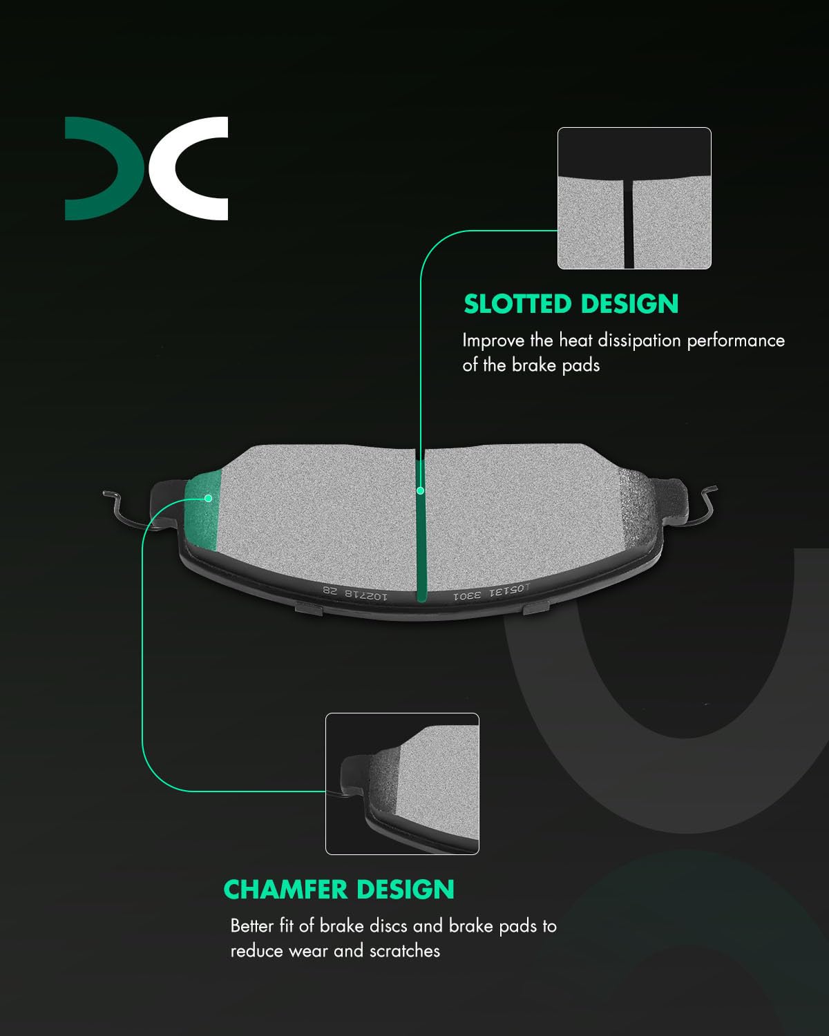 Scitoo D1081 D1082 Front Rear Brake Pads Sets Fit For Ford For Mustang 2005 2006 2007 2008 2009 2010