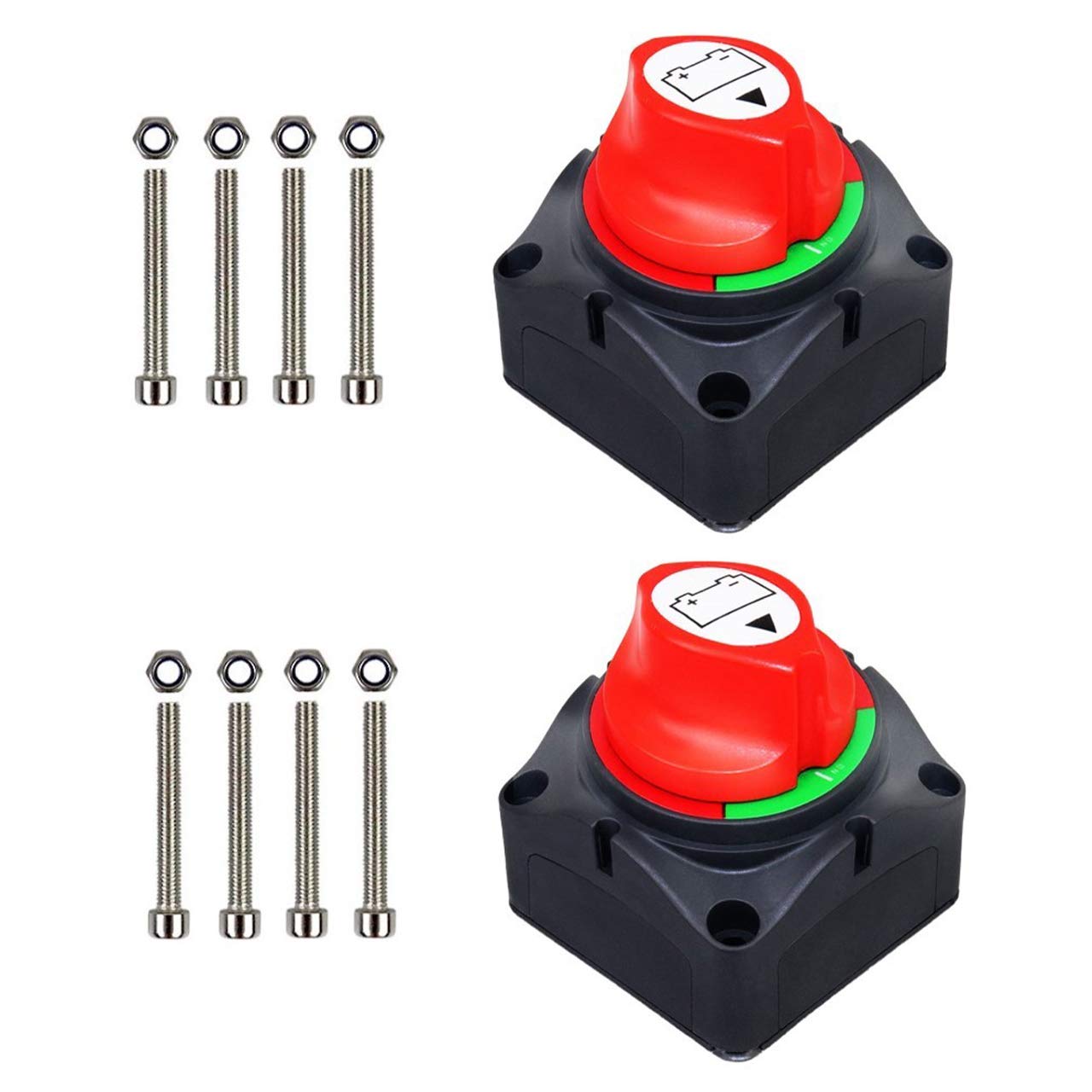 Battery Disconnect Switch, Gioyonil 12-48V Master Power Cut Shut Off Isolator 275Amps Camper Travel Trailer Switch for Car RV AT