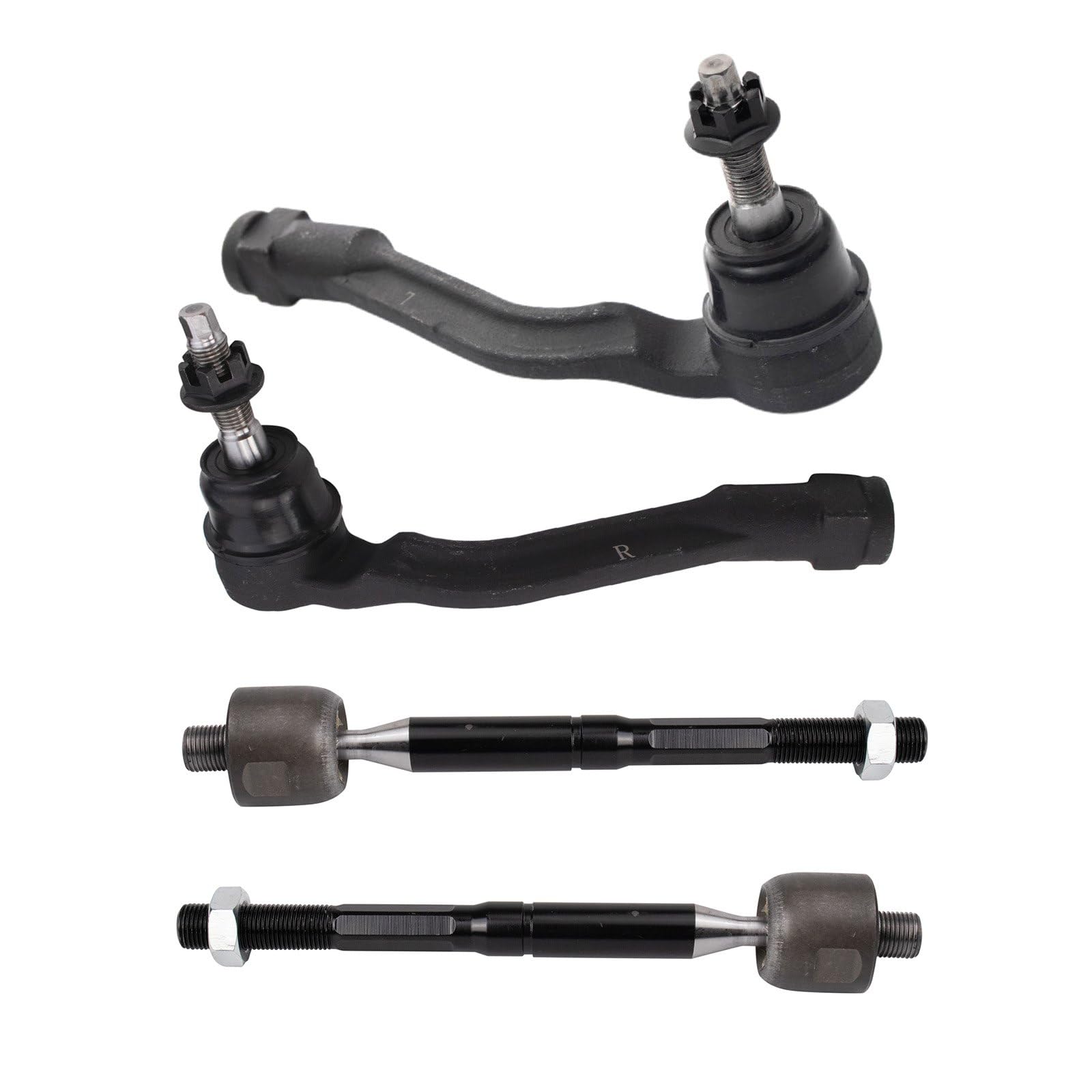 TRQ Front Tie Rod Set Compatible with 2018-2019 Hyundai Sonata Kia Cadenza