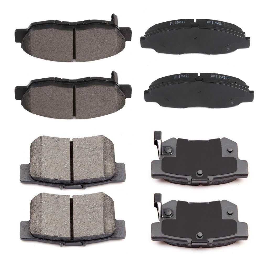 Cciyu D1578 D537 Front & Rear Disc Brake Pads Kit For Honda Civic 2012 8Pcs