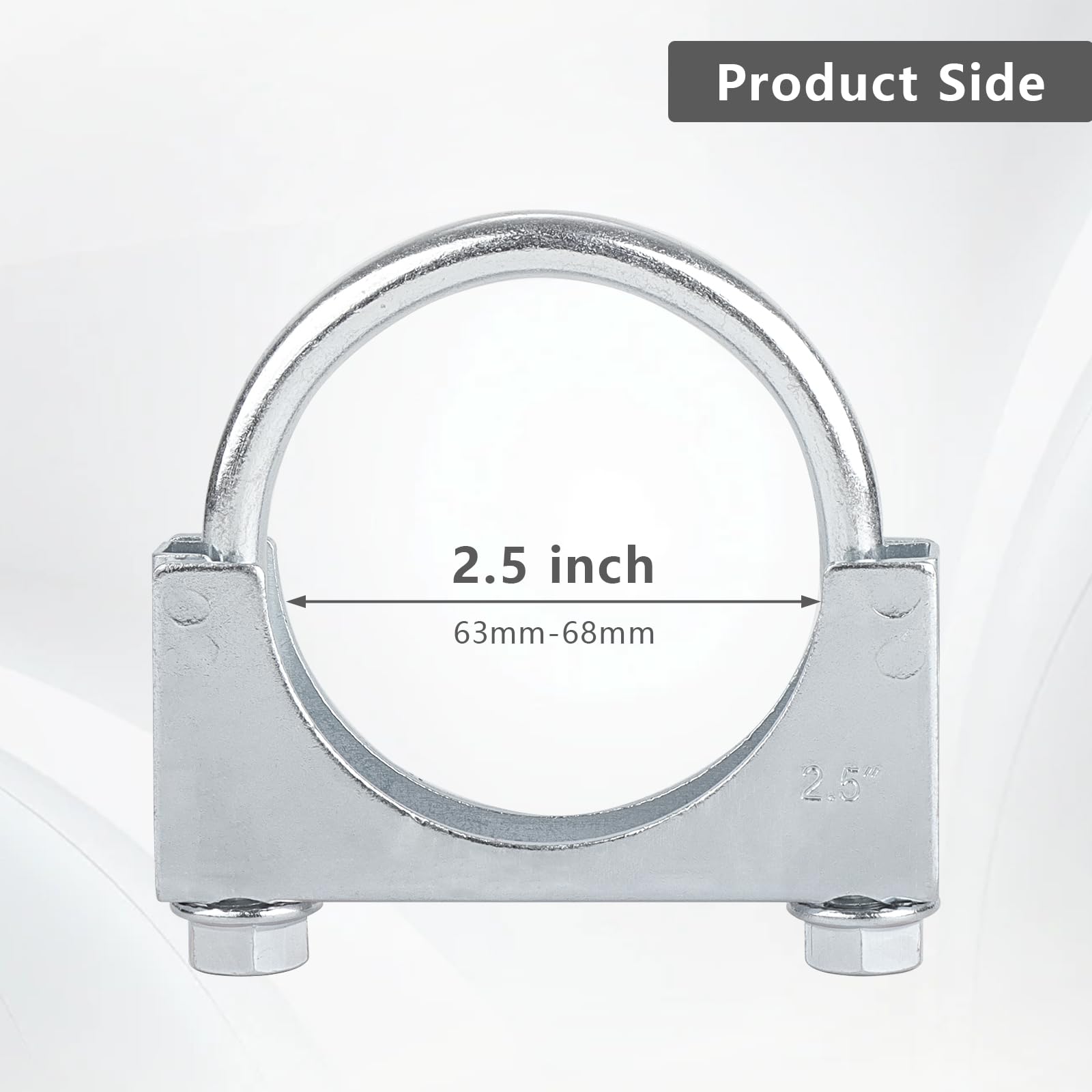 Lcgp 2.5'' Heavy Duty U Bolt Clamps Saddle Type Anti-Corrosion 2 Pack Muffler Clamps