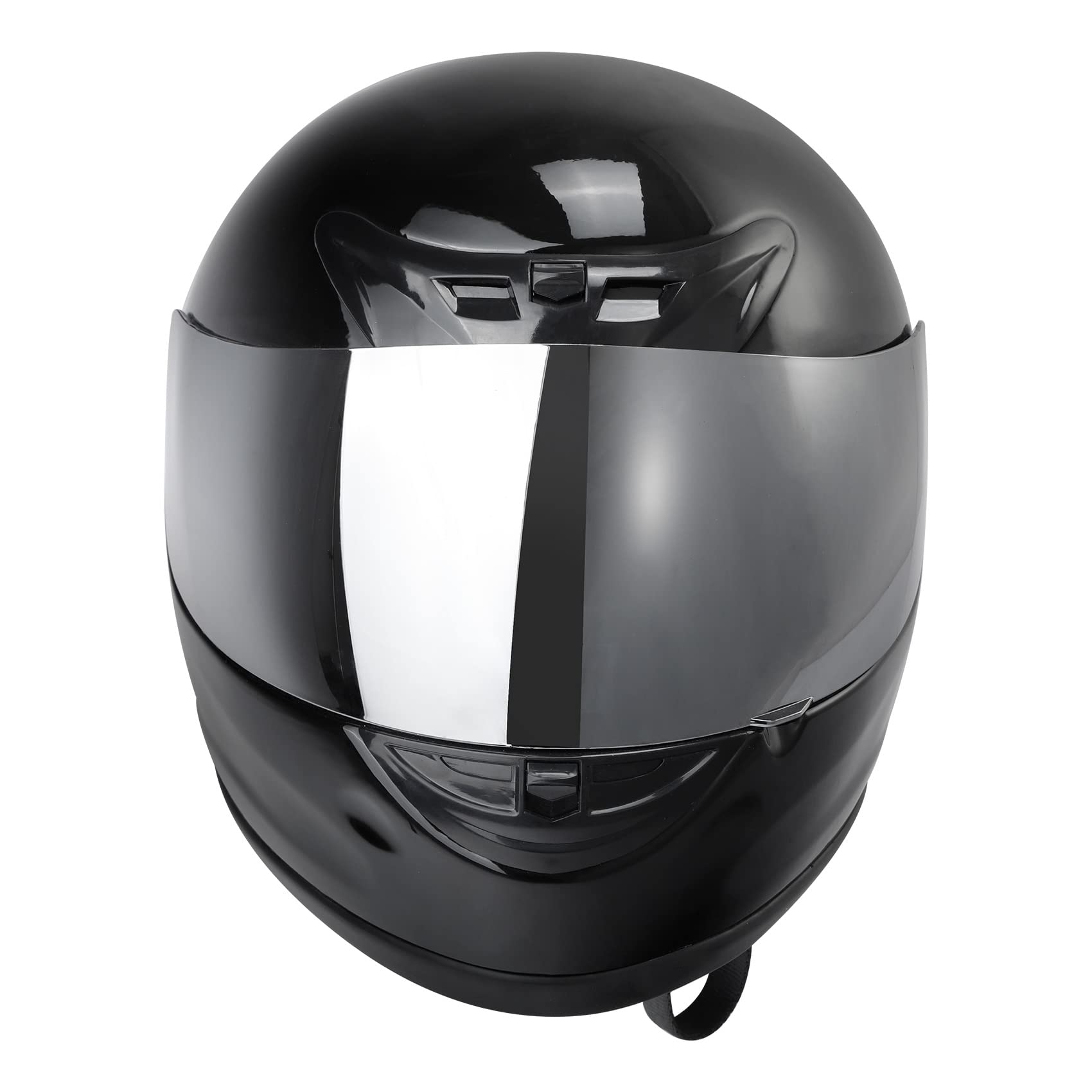 Xfmt Dot Adult Motorcycle Flip Up Full Face Helmet Street Dirt Bike Atv Helmets (Black Mirror Shield, Large)
