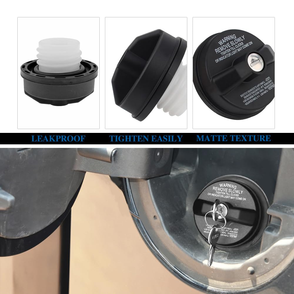 Gas Cap Fuel Cap, Locking Fuel Cap, Locking Fuel Tank Gas Cap 77300-47020, Locking Gas Cap With 2 Keys Suitable For Chevy Silverado Avalanche Camaro Toyota 4Runner Camry Corolla