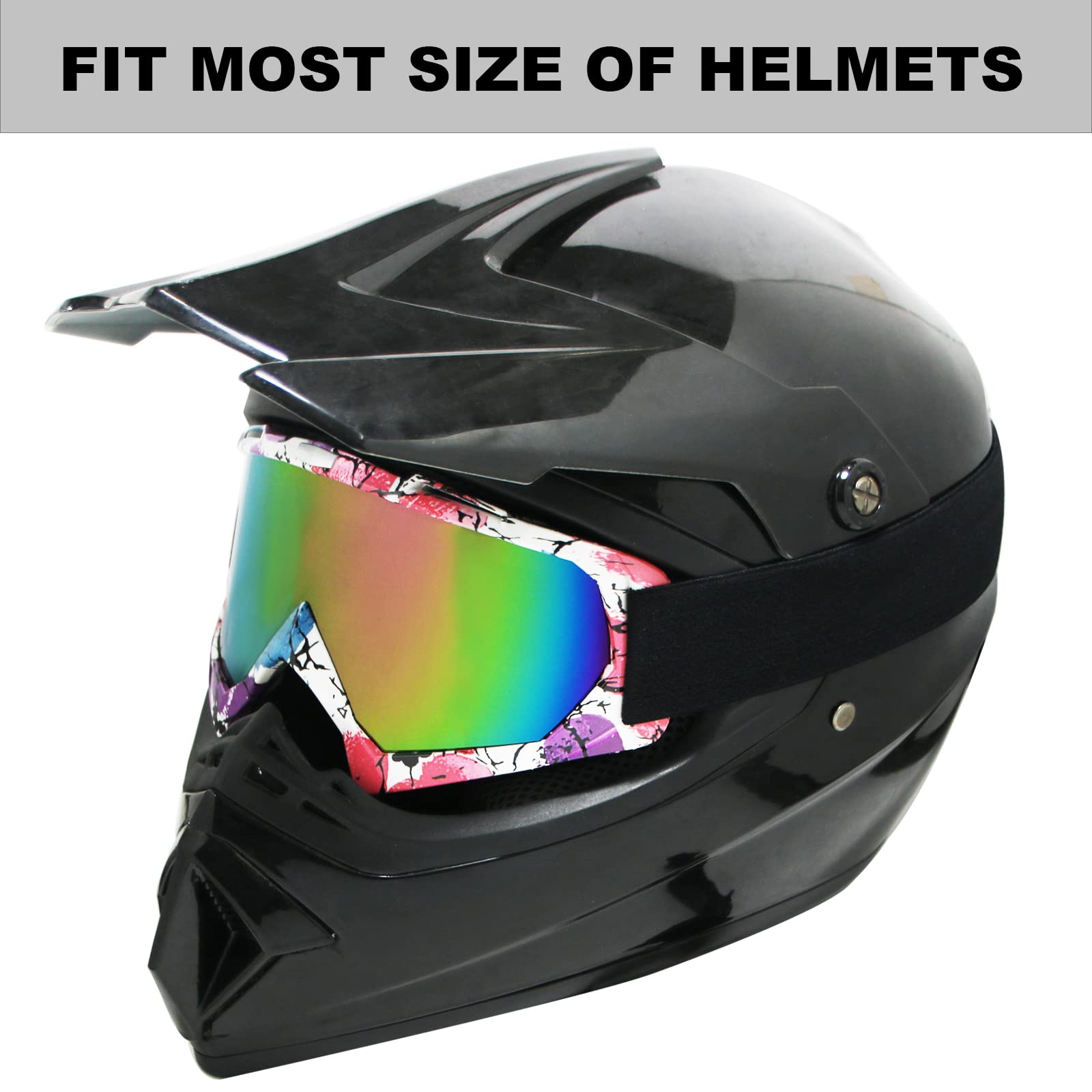 Dirt Bike Goggles Atv Motorcycle Goggles For Men Motocross Riding Goggles Uv400 Otg Offroad Goggle Mx Helmet Racing Four Wheeler