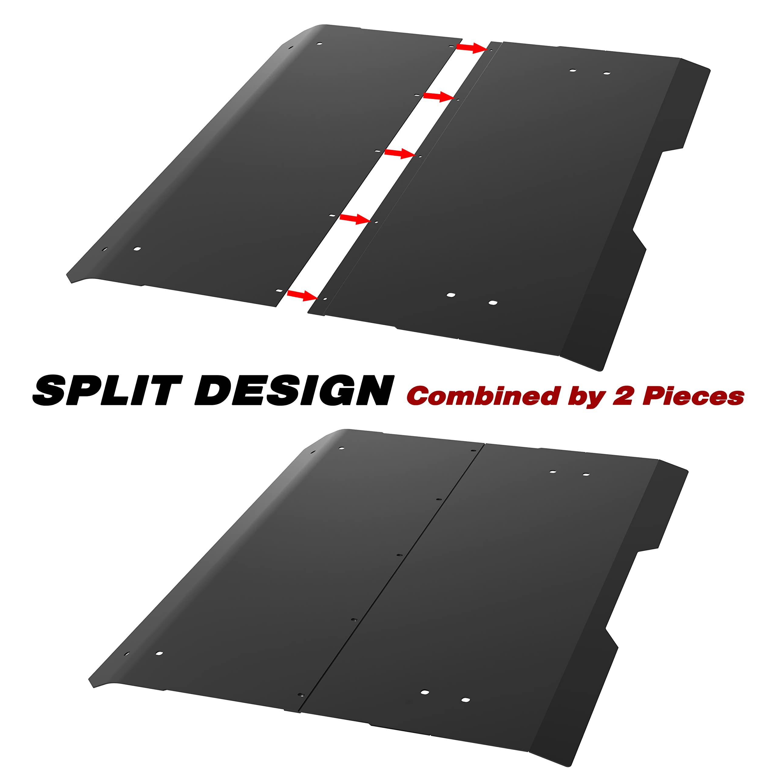 Sautvs Aluminum Roof Top For Rzr Rpo Xp/Pro S, Heavy Duty 2-Piece Combined Aluminum Roof 2 Seater Sun Visor Cover For Polaris Rzr Pro Xp Pro S/Rzr Turbo R 2020-2025 Accessories (Replace #2883743-458)