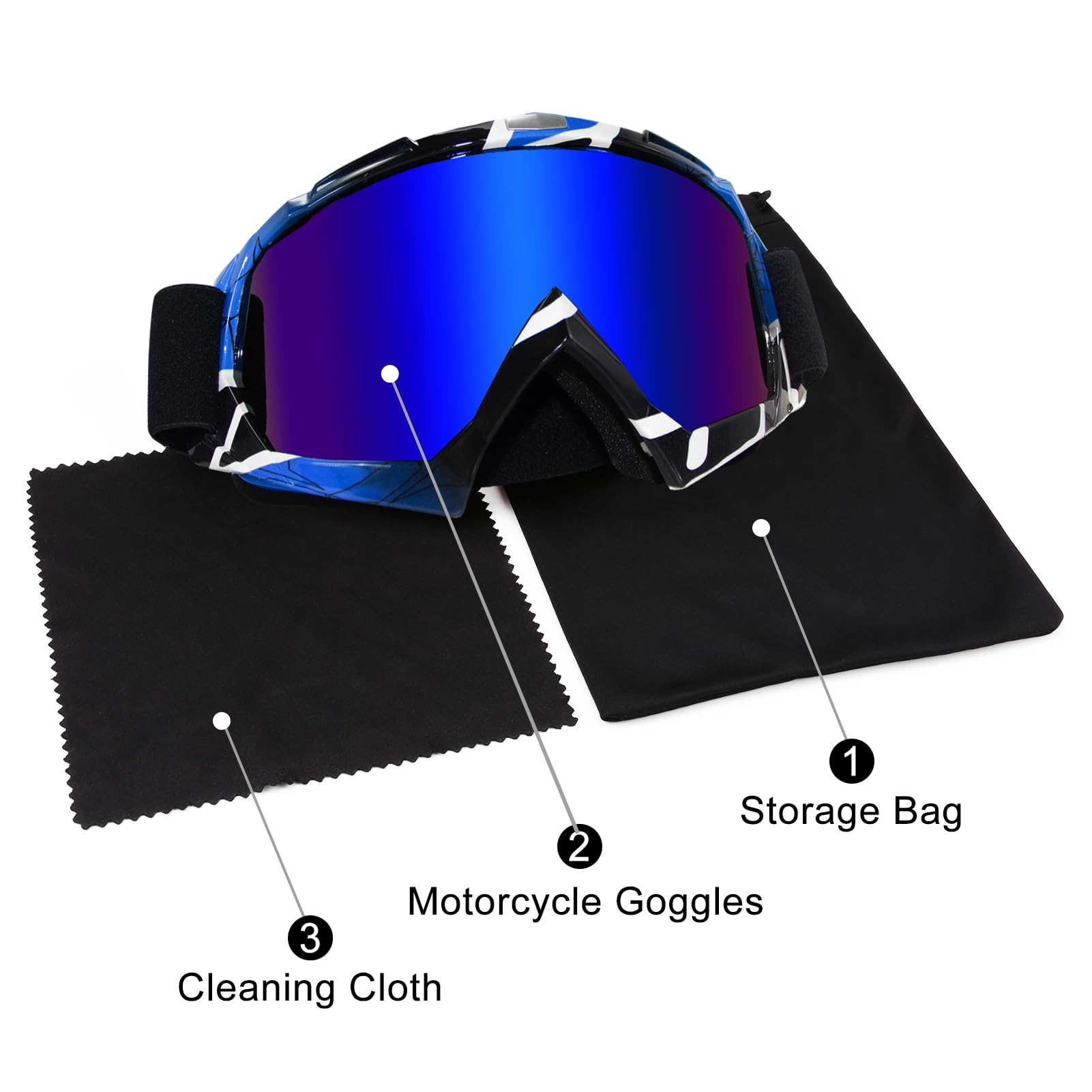 Zukmi Motocross Goggles - Mx Off Road Goggles For Men Women Adult Youth Riding Racing