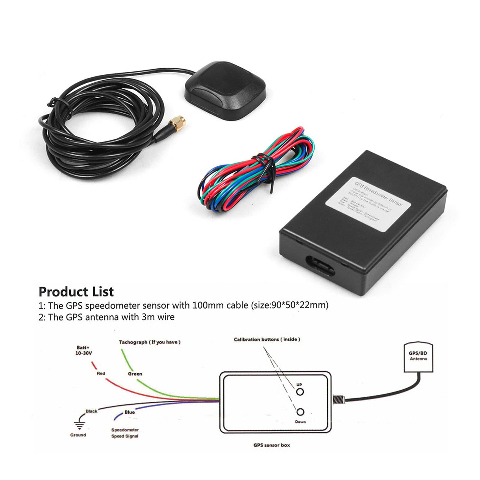 Gps Speedometer Sensor Adapter Kit, 3V-5V Universal Gps Speedometer Sensor Sender Adapter For Most Vehicles