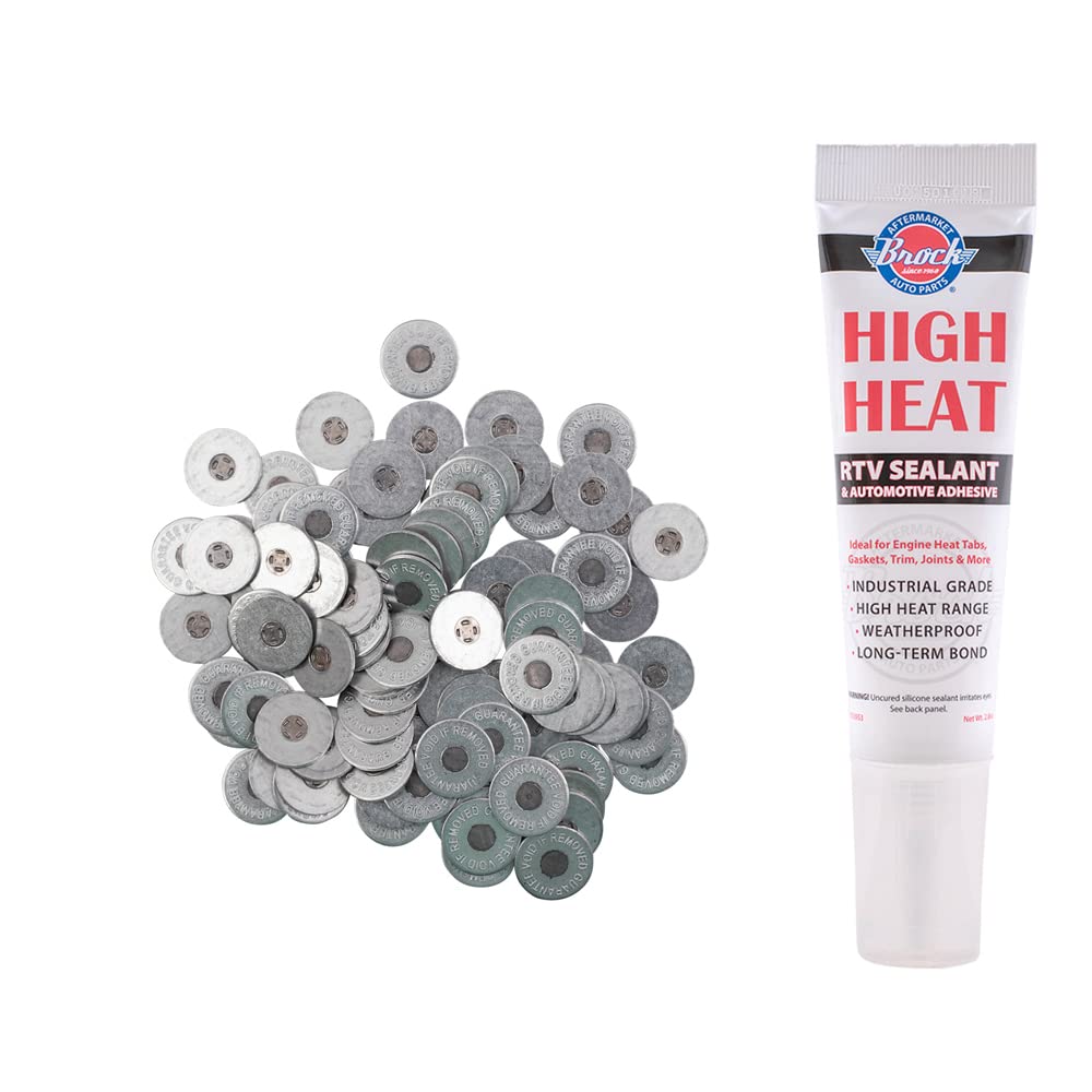 Brock Set 100 Pc Roll Gasoline Petrol Engine Motor Heat Tabs & Auto Sealant Adhesive Solid Overheated Cylinder Head Visual Accur