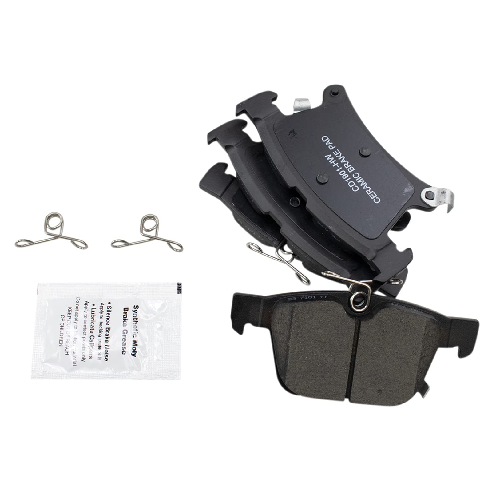 TRQ Rear Brake Pad & Rotor Kit Brake Pads Brake Rotor Ceramic Compatible with 2017-2019 Chrysler Pacifica