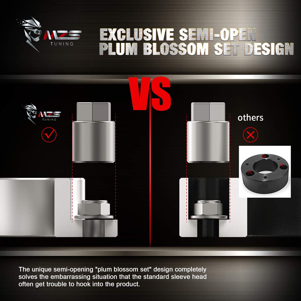 Mzs 3.5 Inch Front Leveling Kit Upper+Lower Lift Strut Spacers Compatible With 2007-2025 Silverado Sierra Yukon Suburban 1500 Ta