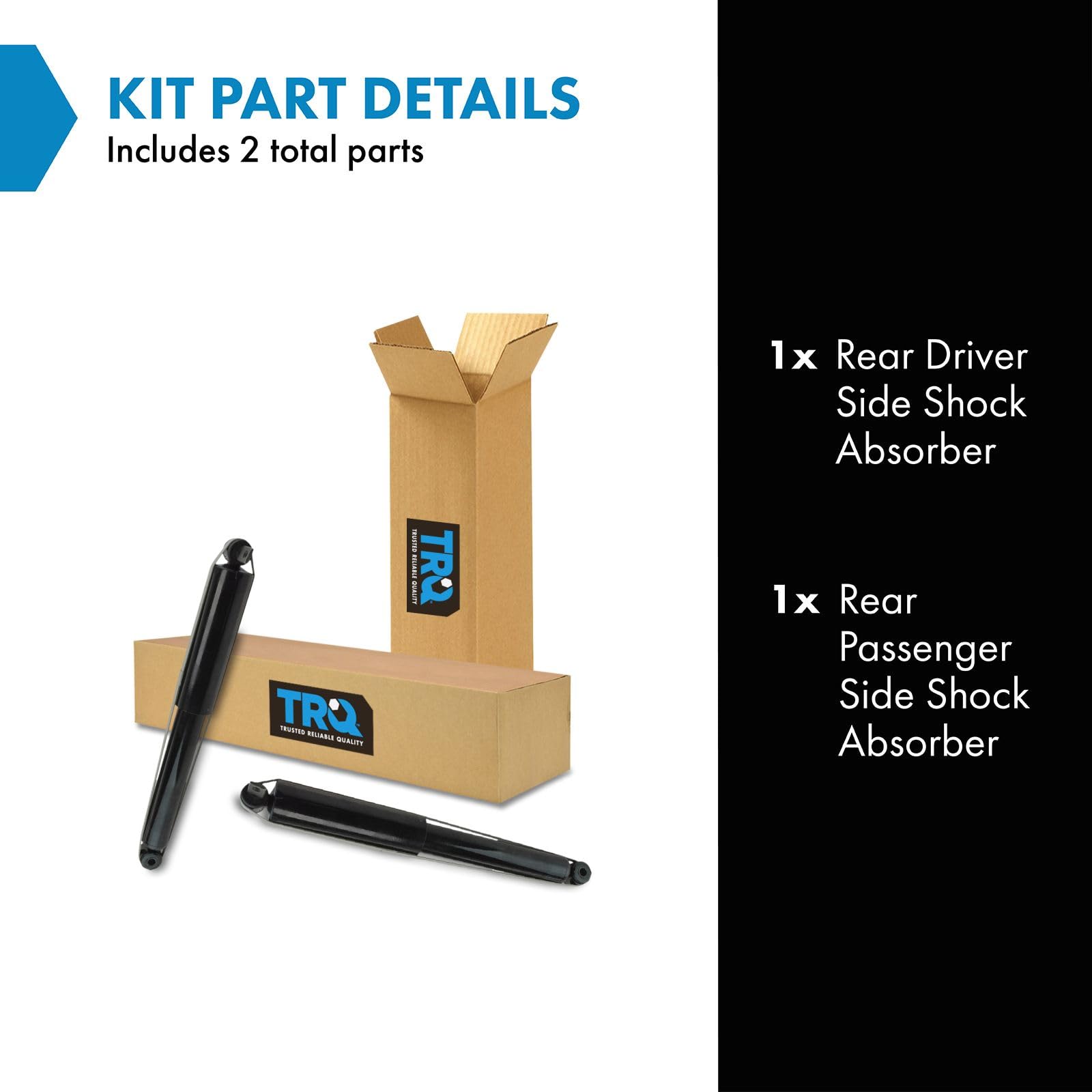 Trq Rear Shock Absorber Set Driver & Passenger Side Compatible With 2005-2017 Honda Odyssey