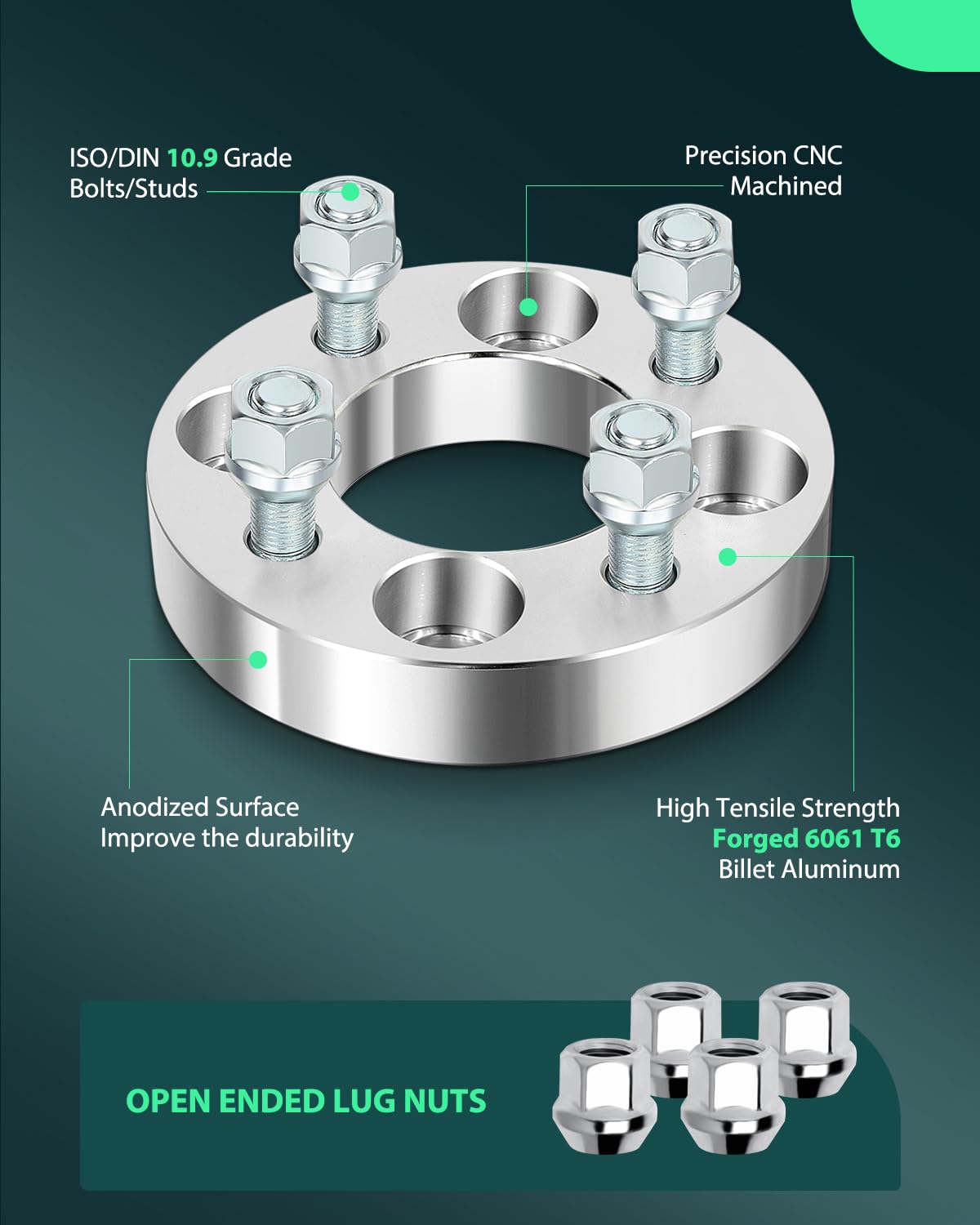 Scitoo 2X 1 Inch Wheel Spacers Adapters 4 Lug 4X100Mm To 4X100Mm With 12X1.5 Studs 67.1Mm Compatible With For Cobalt For Neon Fo