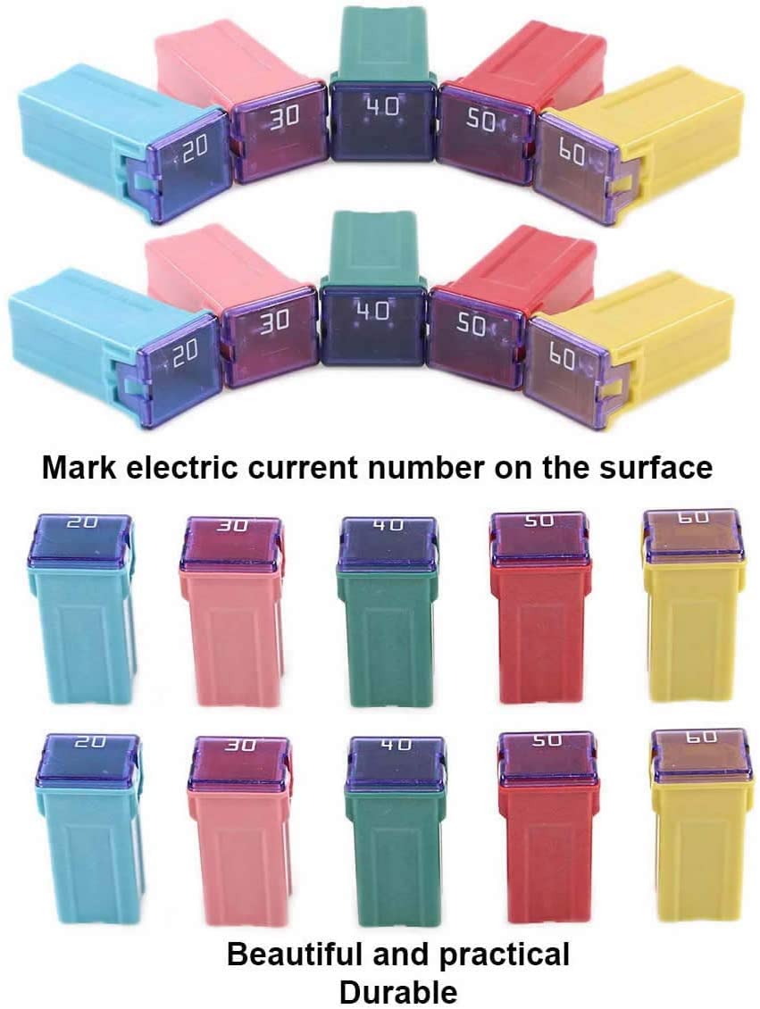 30 Pc Automotive Tall/Standard Profile Box Shaped Fuse Kit For Ford, Chevy/Gm, Nissan, And Toyota Pickup Trucks, Cars And Suvs