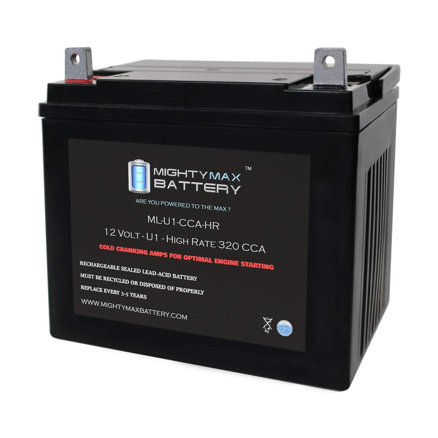 Mighty Max Battery Ml-U1-Ccahr 12V 320Cca Battery For Johndeere X320 300Cca Lawn Mower