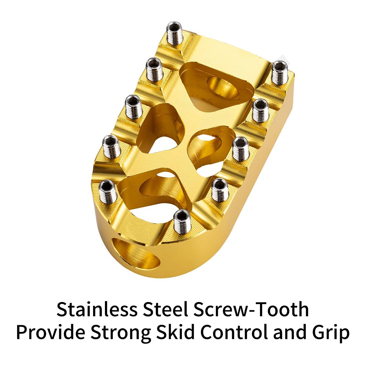 Hopider Motorcycle Gear Shifter Peg, Anti-Skid Shift Lever Foot Peg 360° Roating Mx Style For Harley Dyna Sportster Touring Softail Street Chopper Bobber,Gold