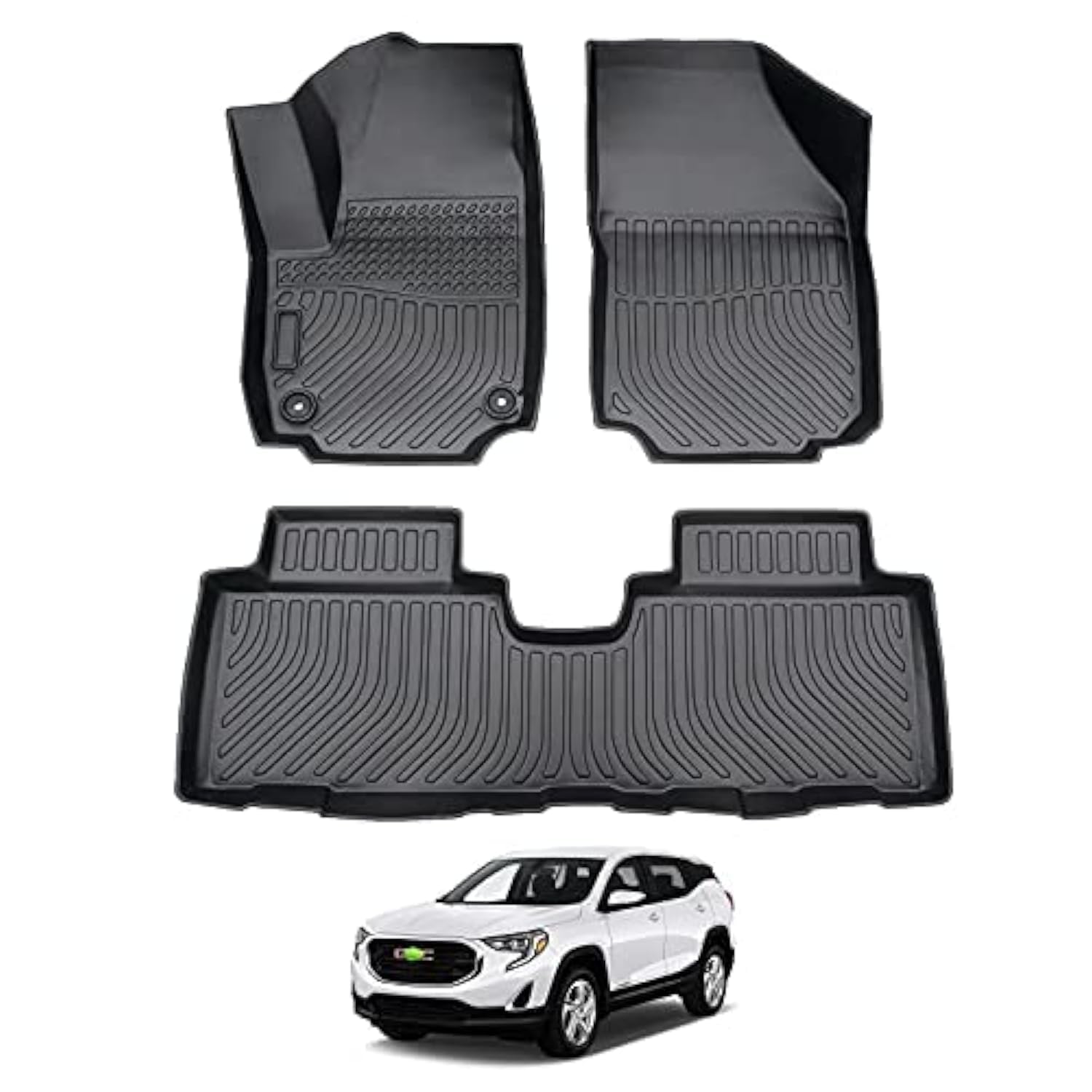 Cartist Floor Mats Fit For 2018-2024 Chevy Equinox/Gmc Terrain, All Weather Floor Liners Heavy Duty, Front, Rear, Full Set Liner