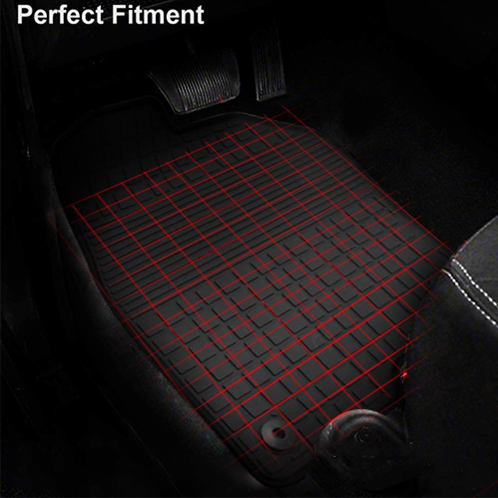 Megiteller Car Floor Mats Custom Fit For Hyundai Sonata 2015 2016 2017 2018 2019/2016-2020 Kia Optima Odorless Washable Heavy Du