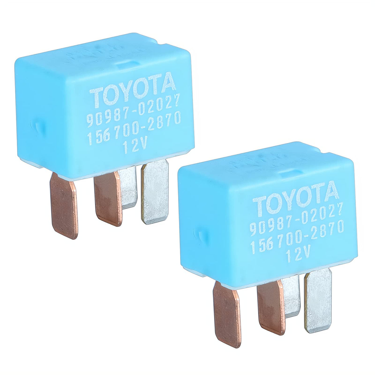 Aeola 2 Pack 4-Pin Multiple Use Relay 90987-02027 A/C Cooling Fan Relay for Toyota Horn Relay OEM 90080-87026, 90987-02028 Denso