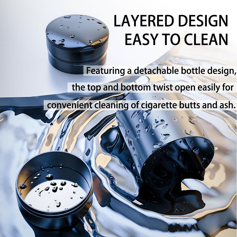 Tmengdao Ashtray With Lid,Smokeless Ashtray For Cup Holder Smell