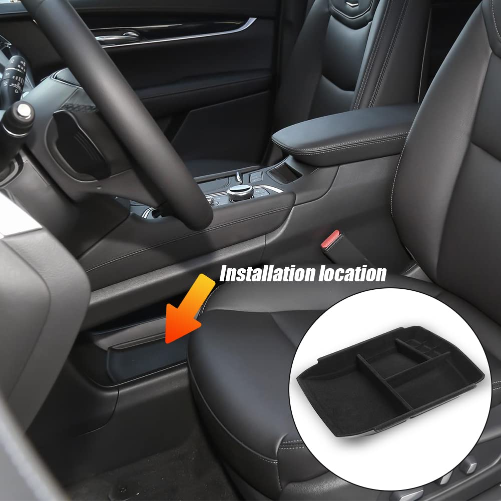 For Xt5 Accessories Center Console Organizer Center Console Bottom Storage Tray Compatible For Cadillac Xt5 2023 2022 2021 2020