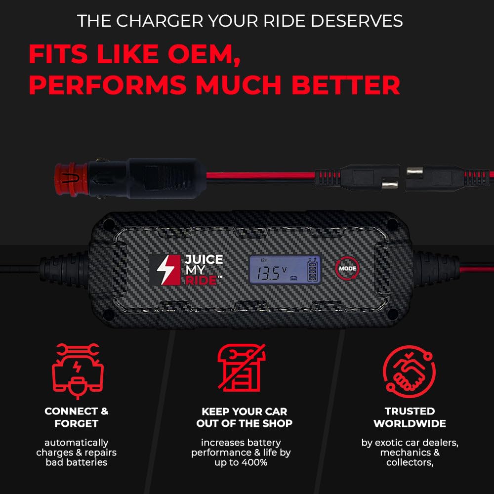Jmr Battery Charger For Nissan Gt-R Armada Titan Z 370Z Murano Pathfinder Quest Nv 350Z Maxima Frontier Altima All Models Trickle Charger Conditioner Maintainer (Add Lithium Mode)