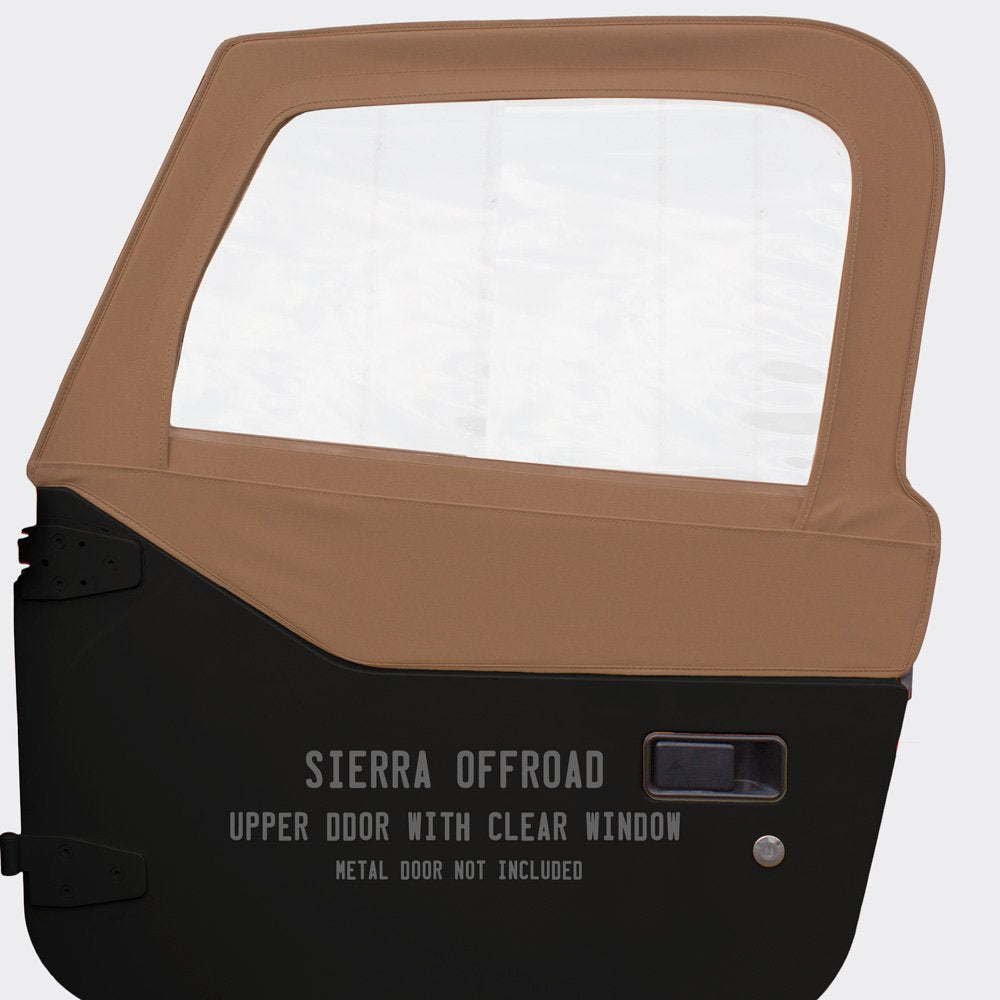 Sierra Offroad Soft Top For 1997 To 2006 Jeep Wrangler Tj - Saddle, Sailcloth Vinyl - 2 Door Jeep Soft Top With Rear Plastic Tin