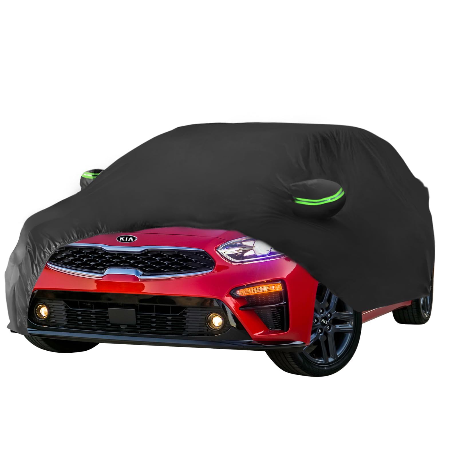 Proadsy 2025 Upgrade Car Cover For 2009-2024 2025 Kia Forte, Waterproof All Weather For Automobiles, Windproof Snowproof Rain Ha