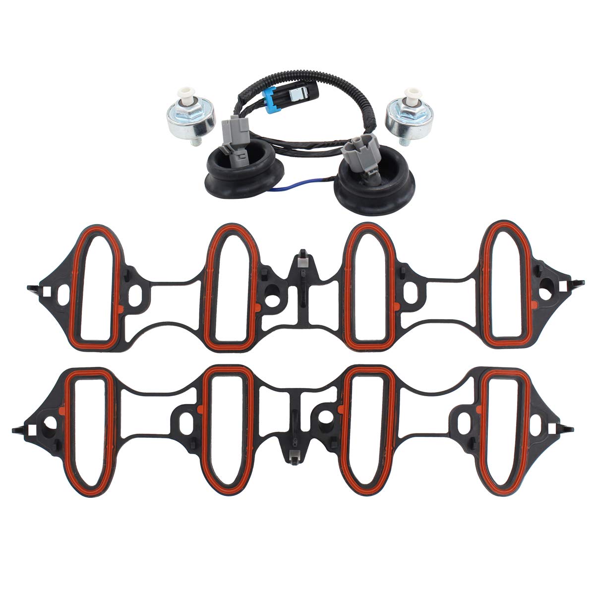 Newyall Knock Sensor Harness Intake Manifold Gasket Kit For Pontiac For Buick For Cadillac For Chevy For Gmc For Saab For Hummer