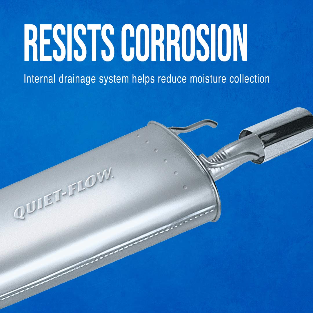 Walker Quiet-Flow 21598 Direct Fit Exhaust Muffler 2'' Inlet (Id) 2.25'' Outlet (Id) For Jeep Liberty